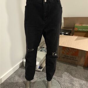 Black Distressed Jeans